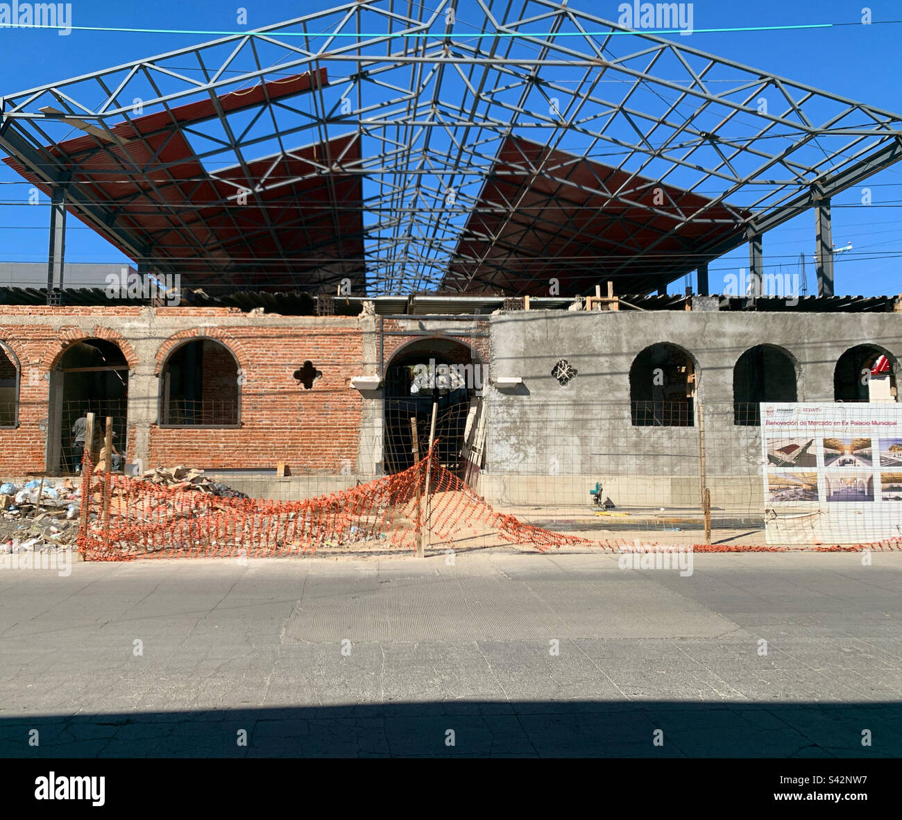 November, 2022, Construction, Ensenada, Baja California, Mexico - Smartphone Captured Stock Image