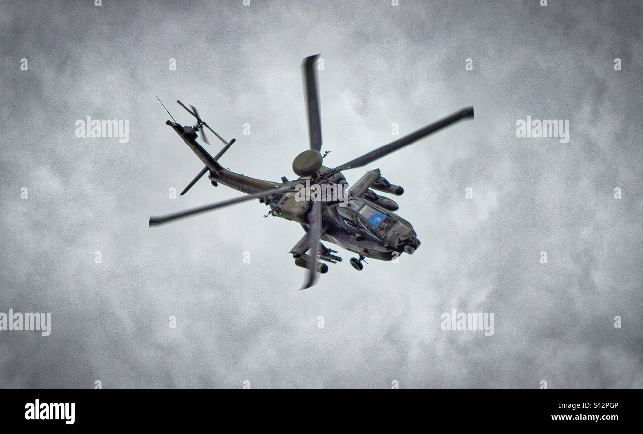Apache Attack helicopter display team Stock Photo