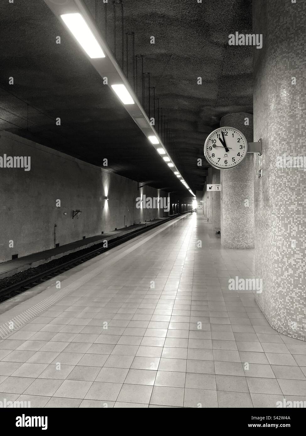 Underground train station in Espinho, Portugal, 2023 - Smartphone Captured Stock Image