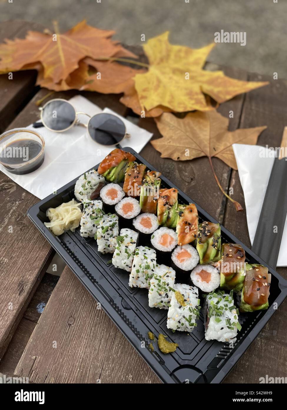 Take away sushi - Smartphone Captured Stock Image