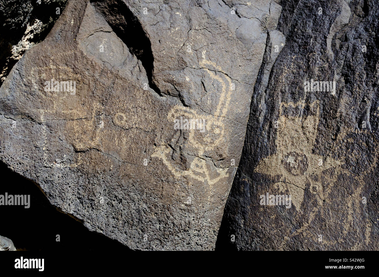 Petroglyphs in petroglyph National Park - Smartphone Captured Stock Image