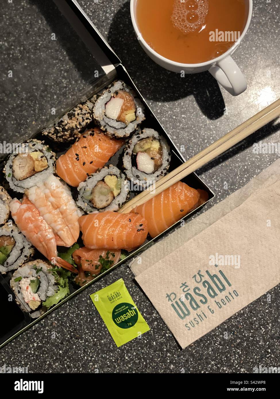 Evening meal - take away - Smartphone Captured Stock Image