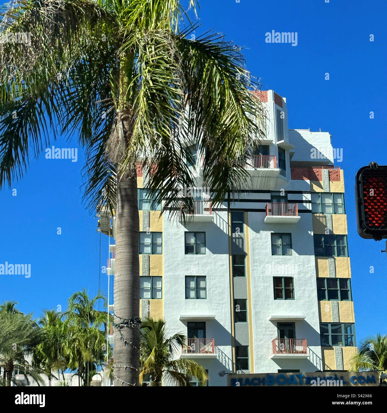 January, 2023, Collins Avenue, Miami Beach, Florida, United States - Smartphone Captured Stock Image