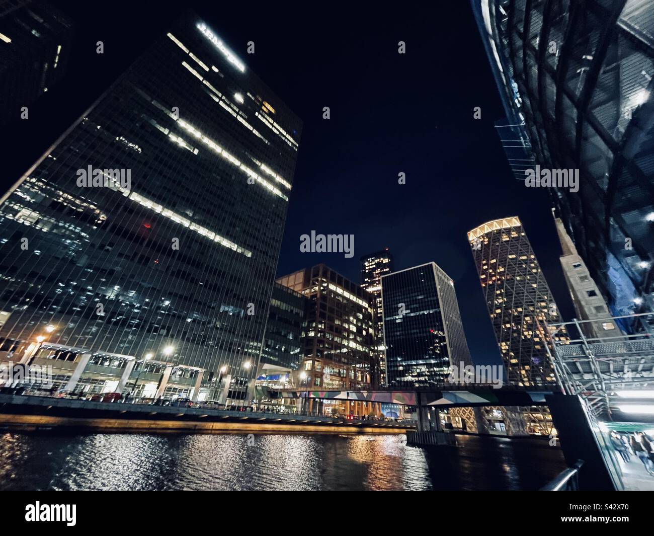 Evening in Canary Wharf - Smartphone Captured Stock Image