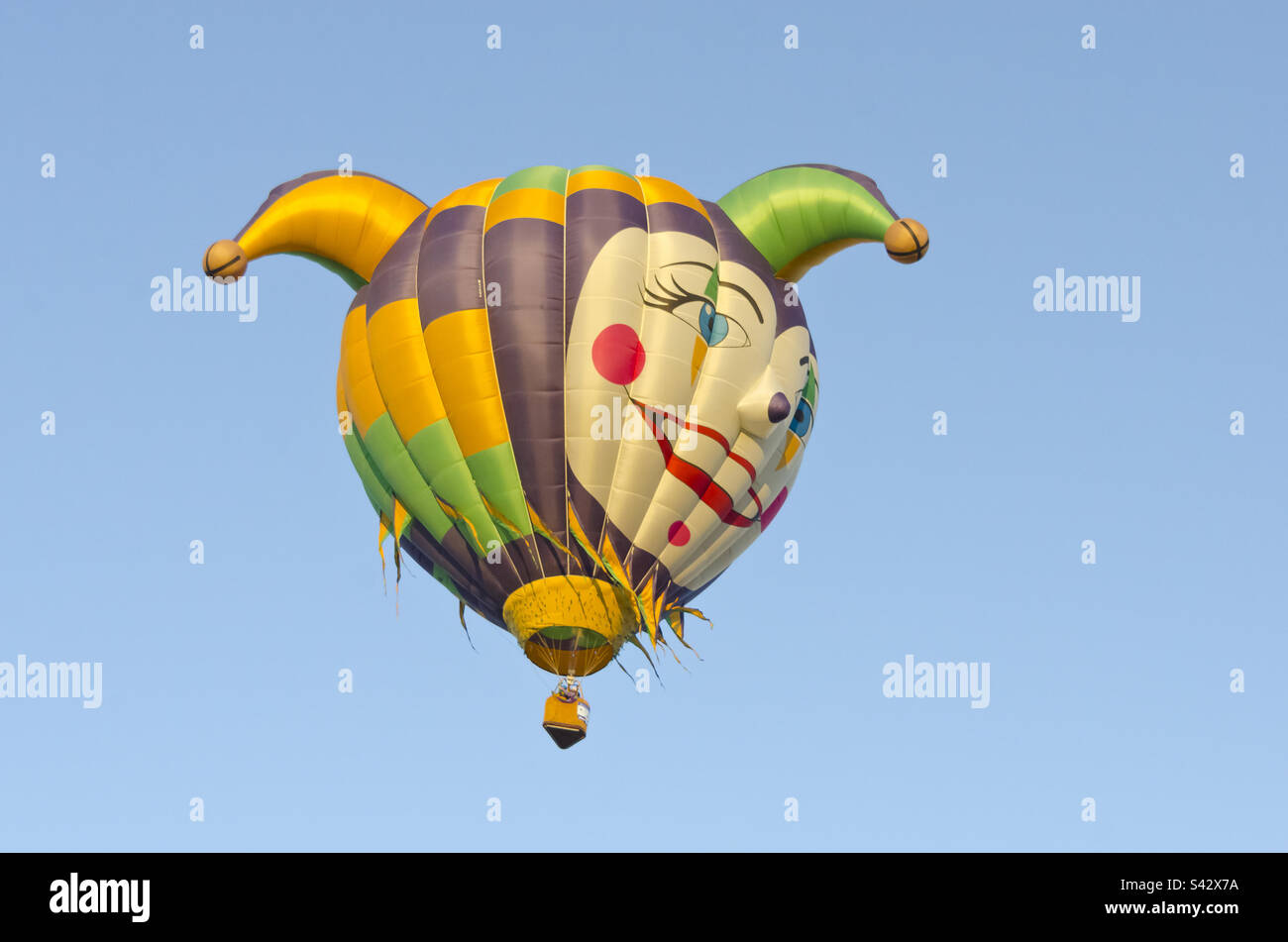 Jester, hot air balloon in the balloon fiesta in Albuquerque New Mexico - Smartphone Captured Stock Image