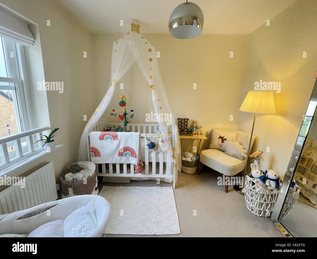 Nursery ready, few days left to welcome new life - Smartphone Captured Stock Image