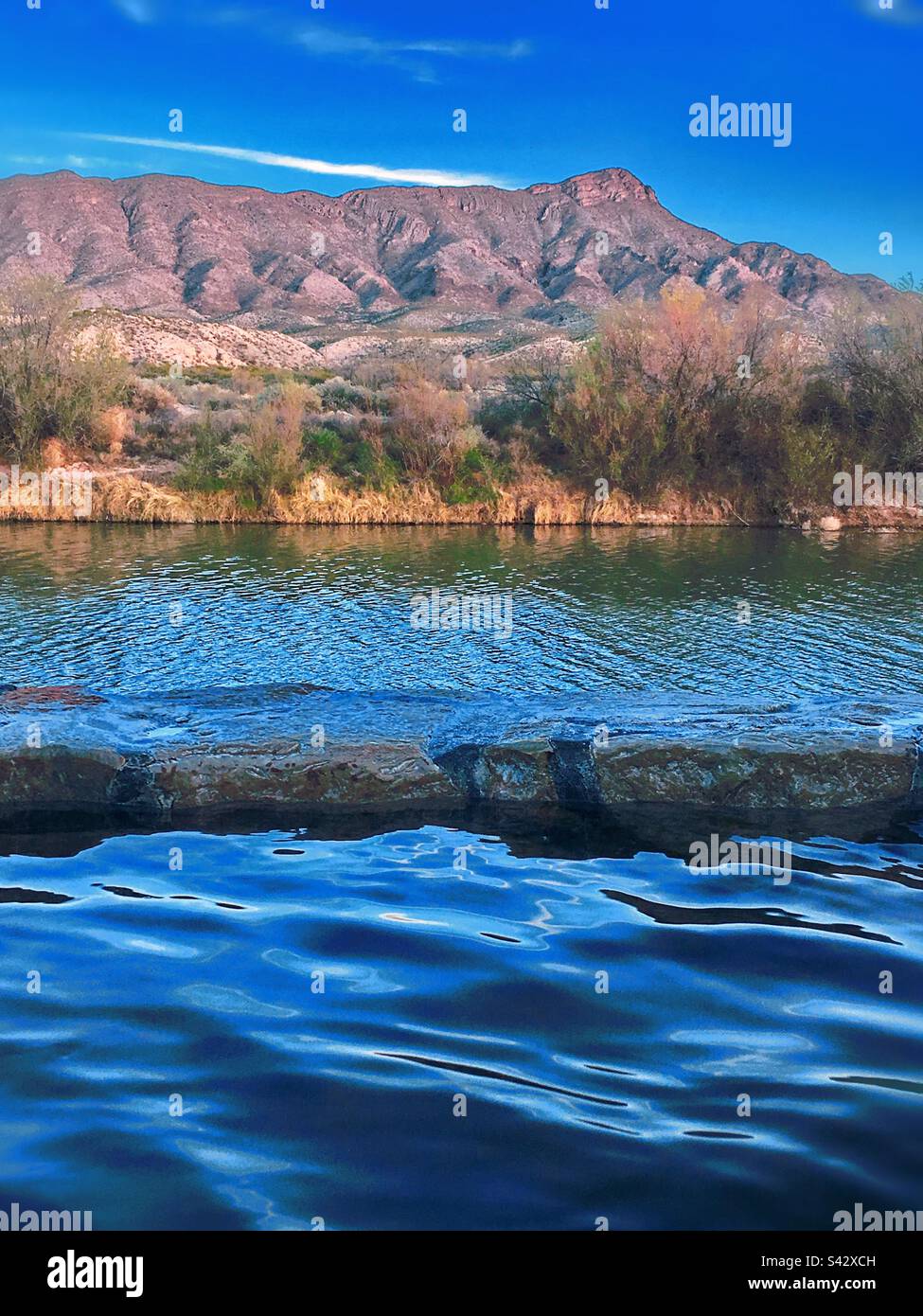 Riverbend Hot Springs in Truth or Consequences New Mexico Stock Photo