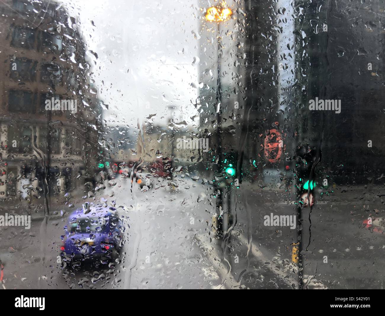 Rainy day in London - Smartphone Captured Stock Image