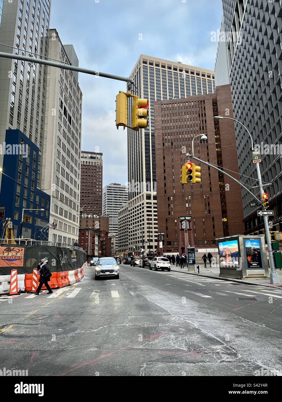 View of a street in New York. Photo taken in New York in December 2022