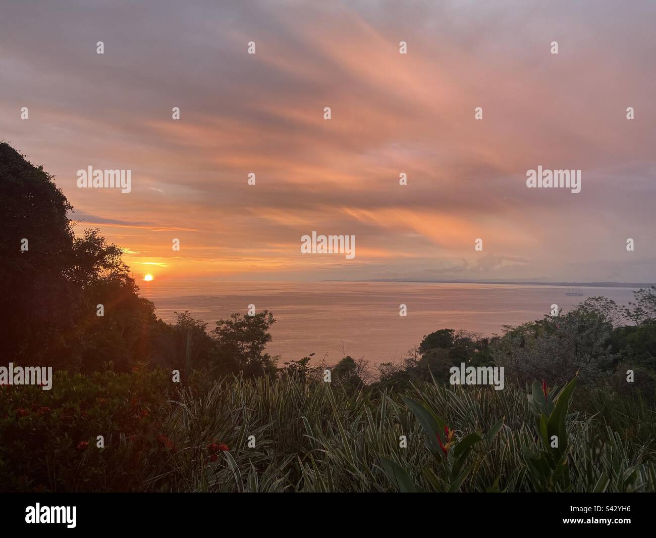 Costa Rica sunset Stock Photo Alamy