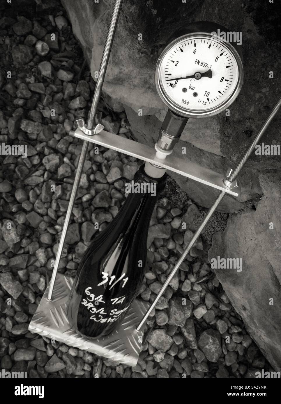 Sparkling winemaker’s aphrometer, Catalonia, Spain. - Smartphone Captured Stock Image