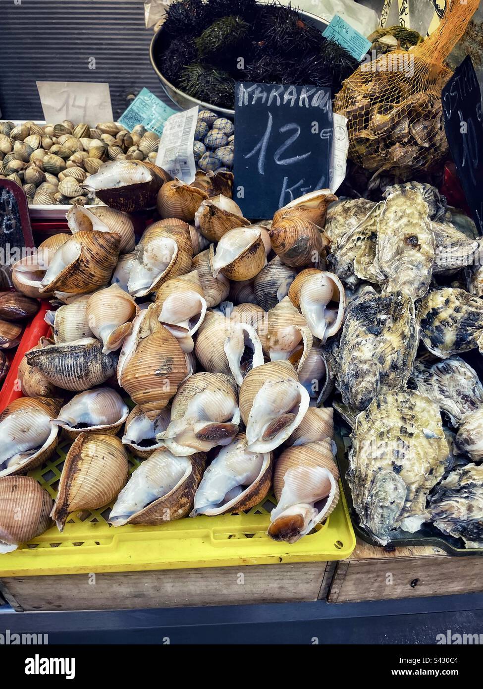 Seafood in food market Valencia, Spain Stock Photo Alamy