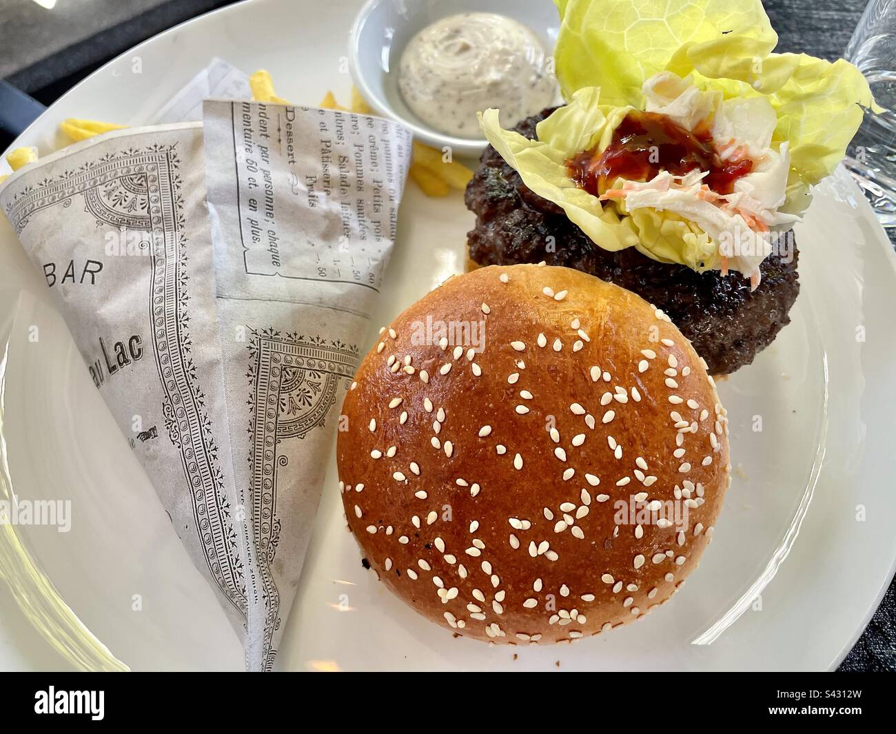 premium burger in Zurich, Switzerland Stock Photo Alamy