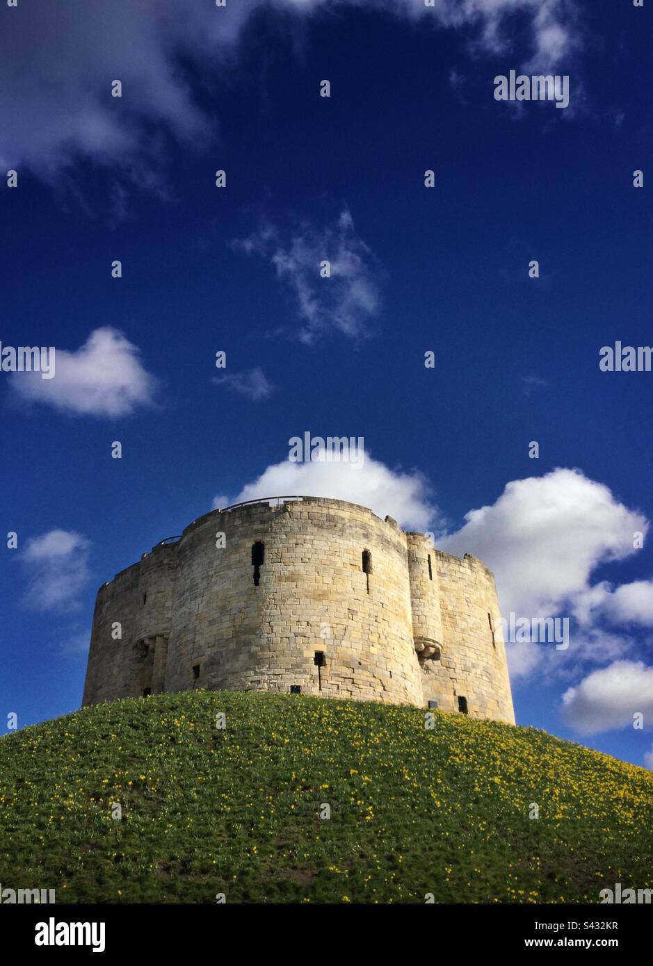 Clifford’s Tower, York, England. - Smartphone Captured Stock Image