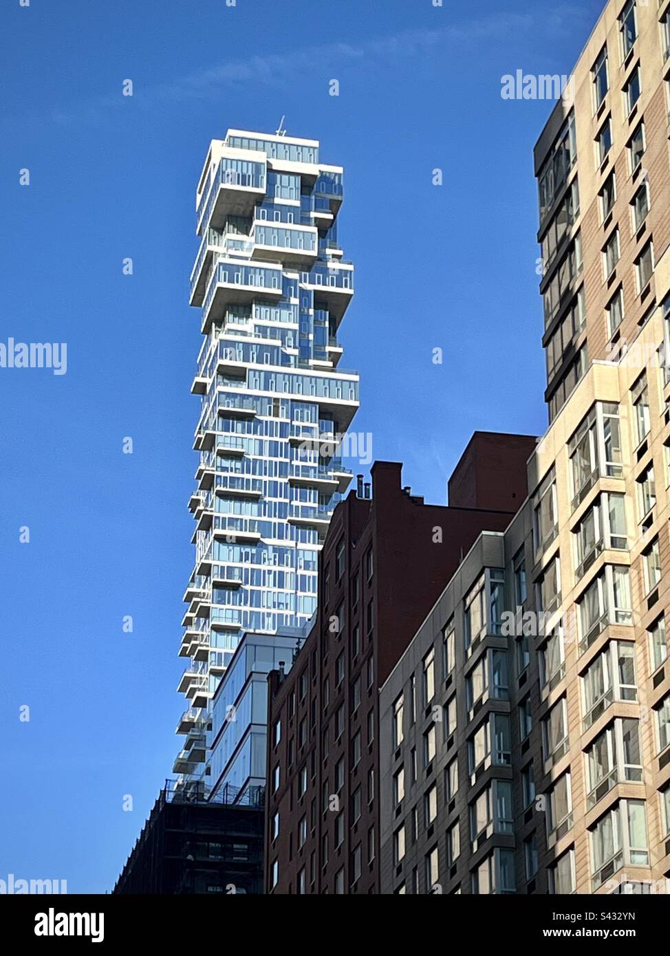 Modern and ancient architecture of New York buildings. Photo taken in