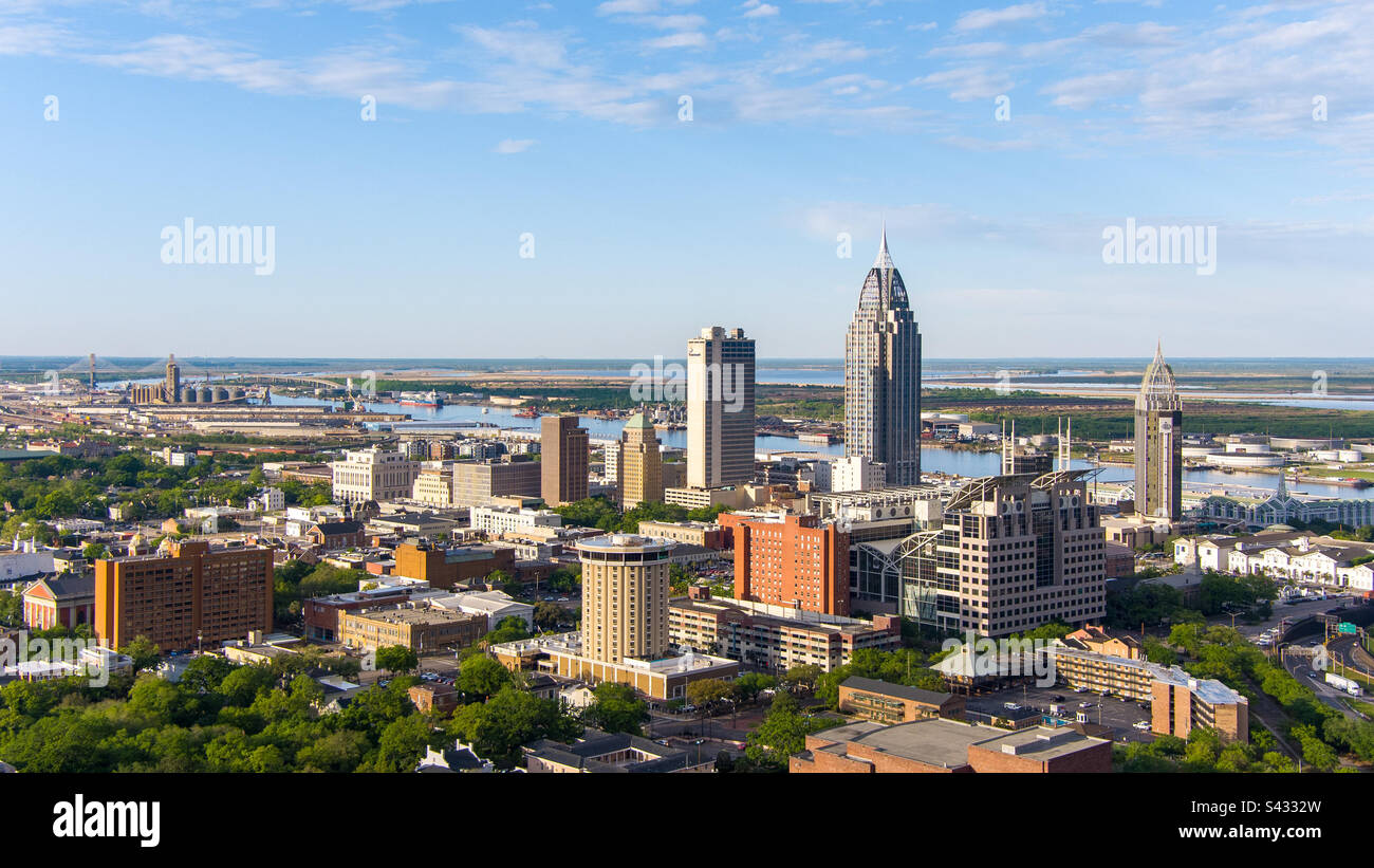 Downtown Mobile, Alabama skyline - Smartphone Captured Stock Image