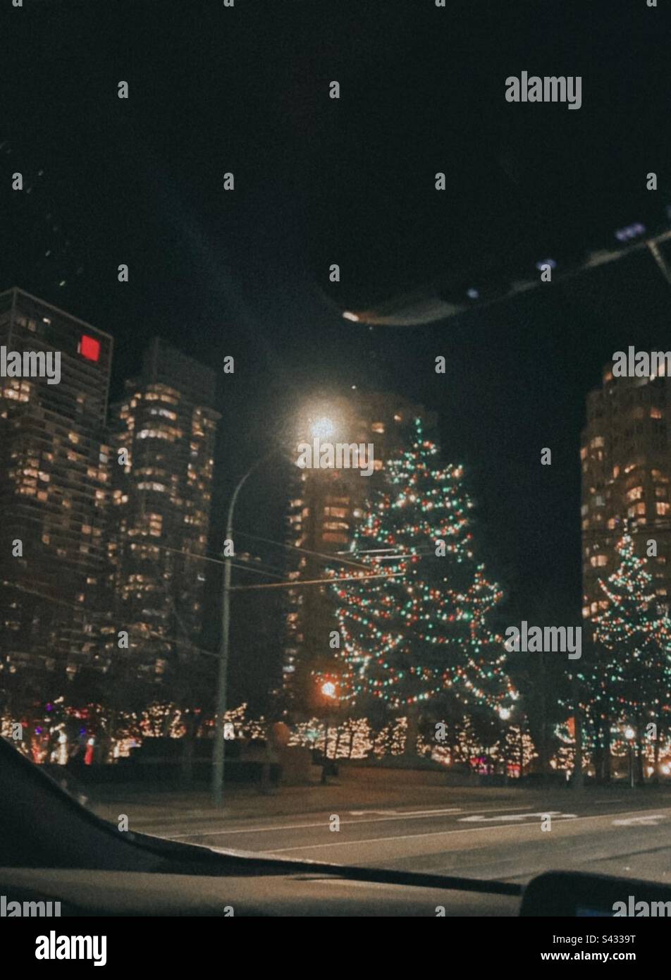 Beautiful Christmas lights in Burnaby Vancouver Stock Photo Alamy