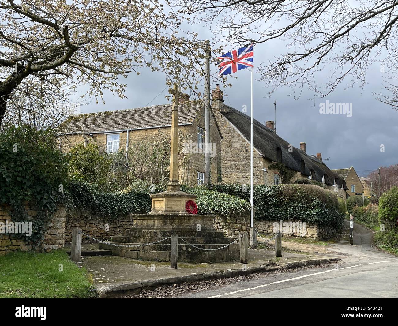 War Memorial at Ebrington in Gloucestershire, UK. - Smartphone Captured Stock Image