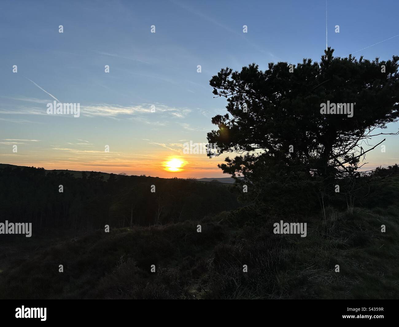 Spring Sunsets, Peak District Stock Photo