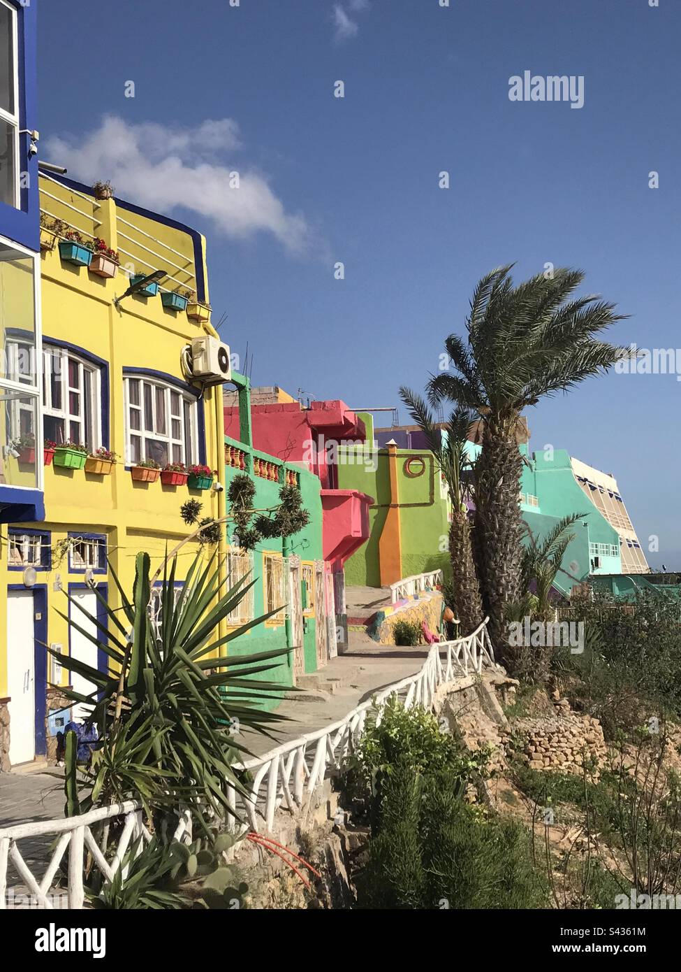 Colourful promenade in Morocco Stock Photo
