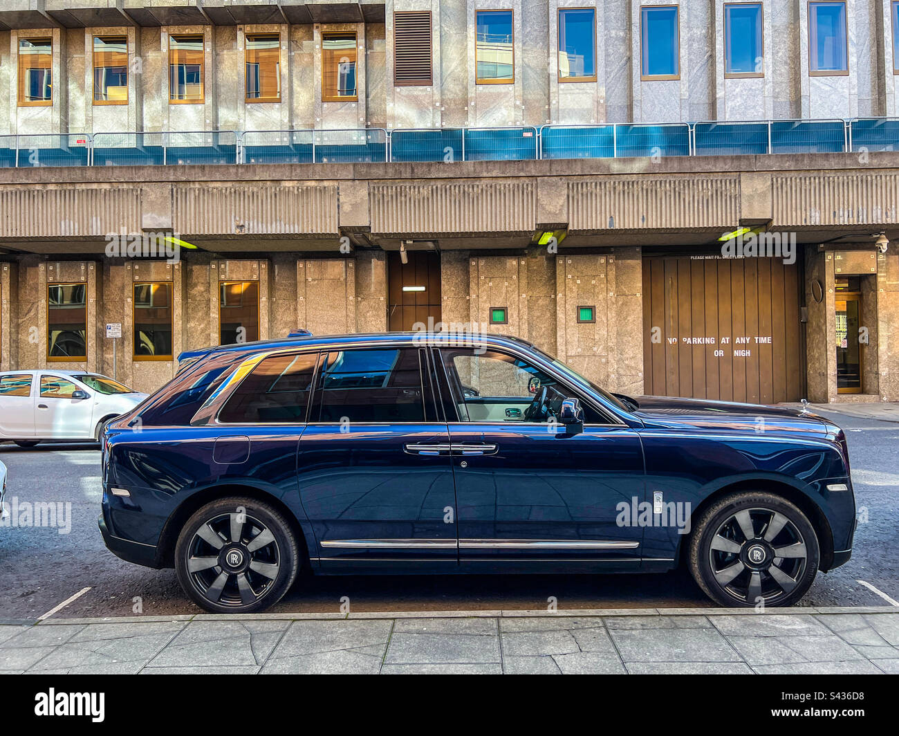 Rolls Royce Cullinan luxury SUV parked in Park Place in Leeds City Centre - Smartphone Captured Stock Image