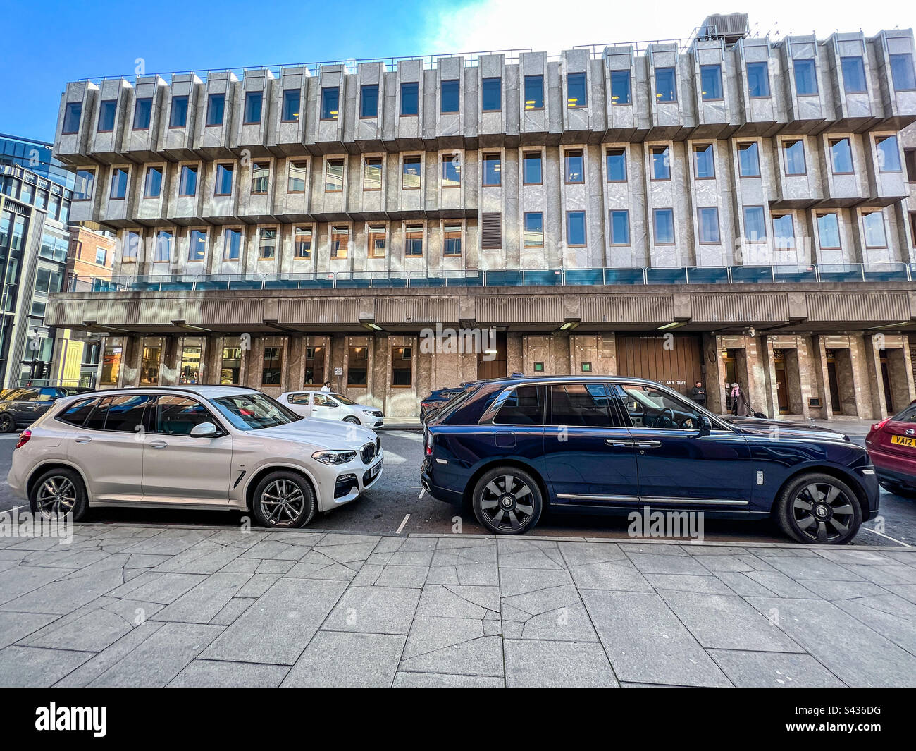 Rolls Royce Cullinan luxury SUV parked in Park Place in Leeds City Centre - Smartphone Captured Stock Image