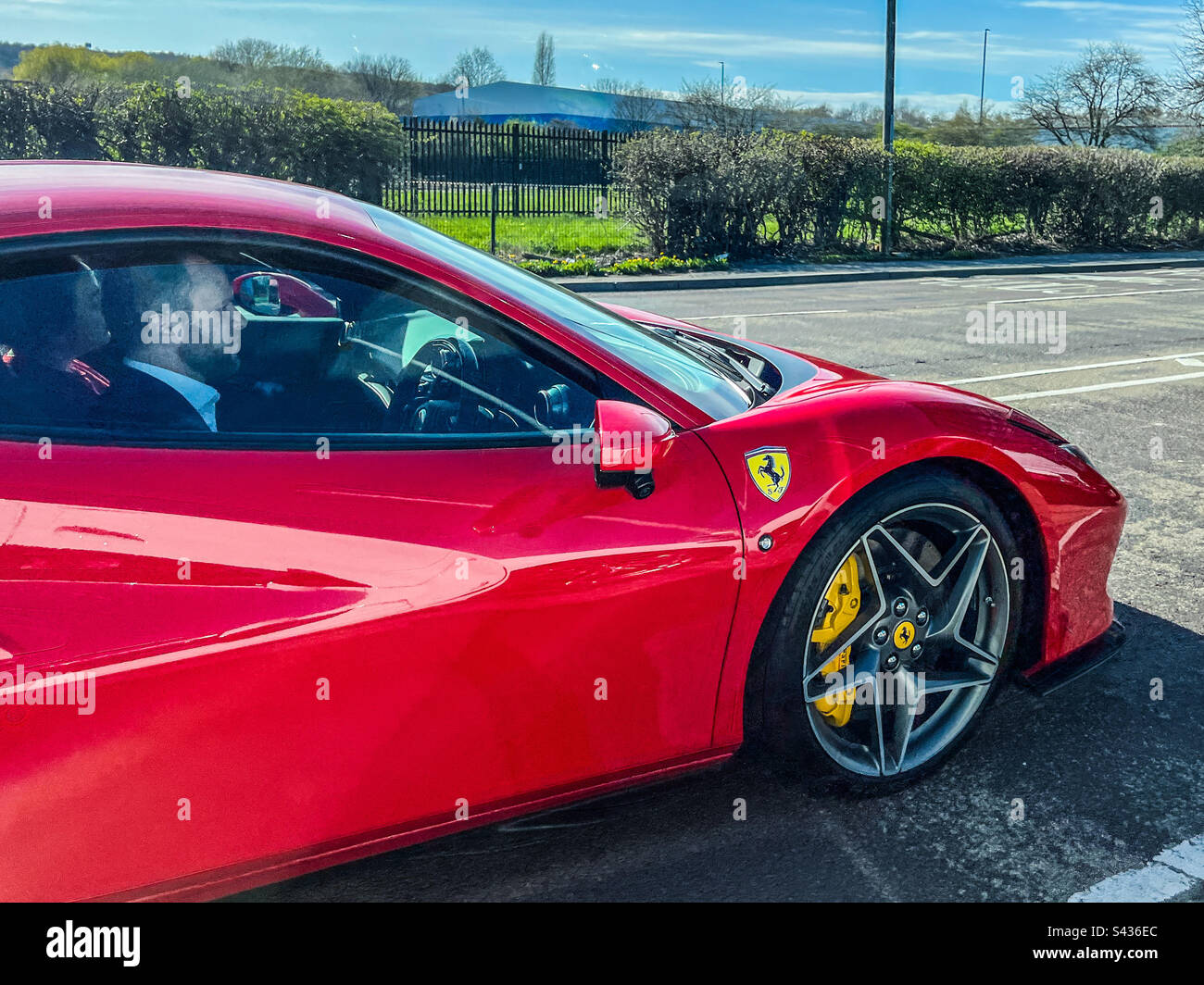 Ferrari F8 Tributo in red Stock Photo