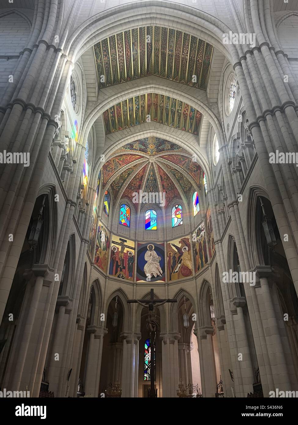 Inside a madrid cathedral - Smartphone Captured Stock Image