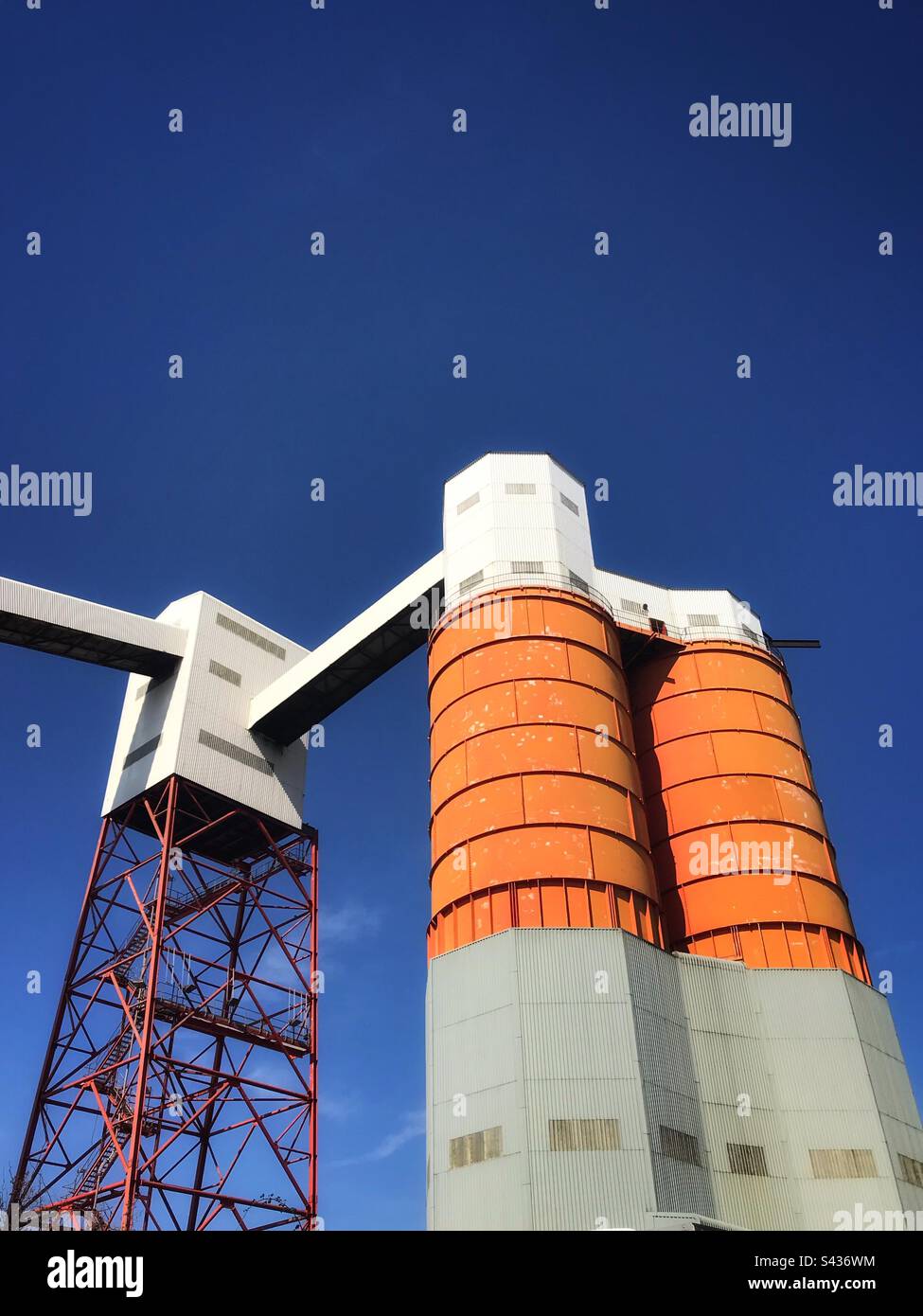 Coal silos, Avonmouth docks near Bristol - Smartphone Captured Stock Image