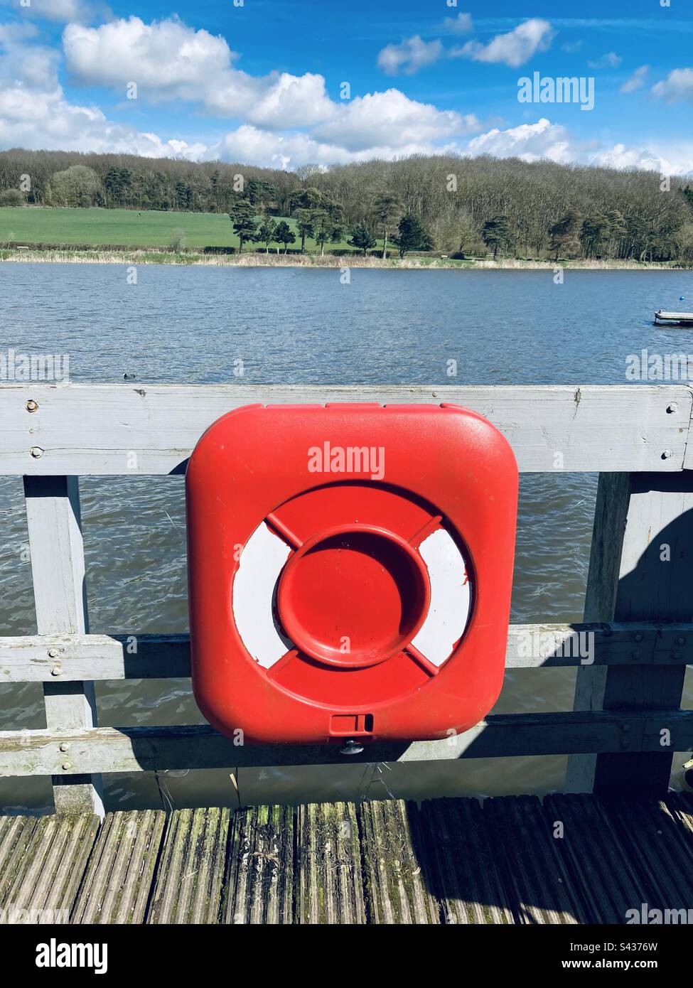 Life ring by water Stock Photo Alamy