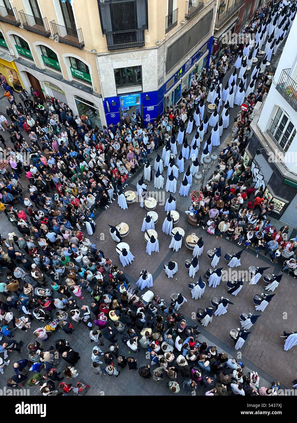 Easter week processions in Zaragoza - Smartphone Captured Stock Image