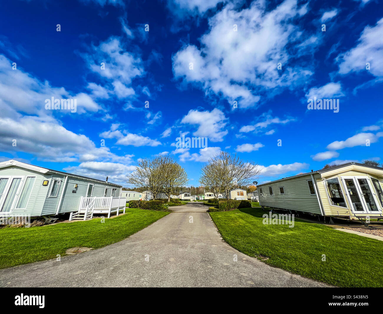 Sunny day at caravan park - Smartphone Captured Stock Image