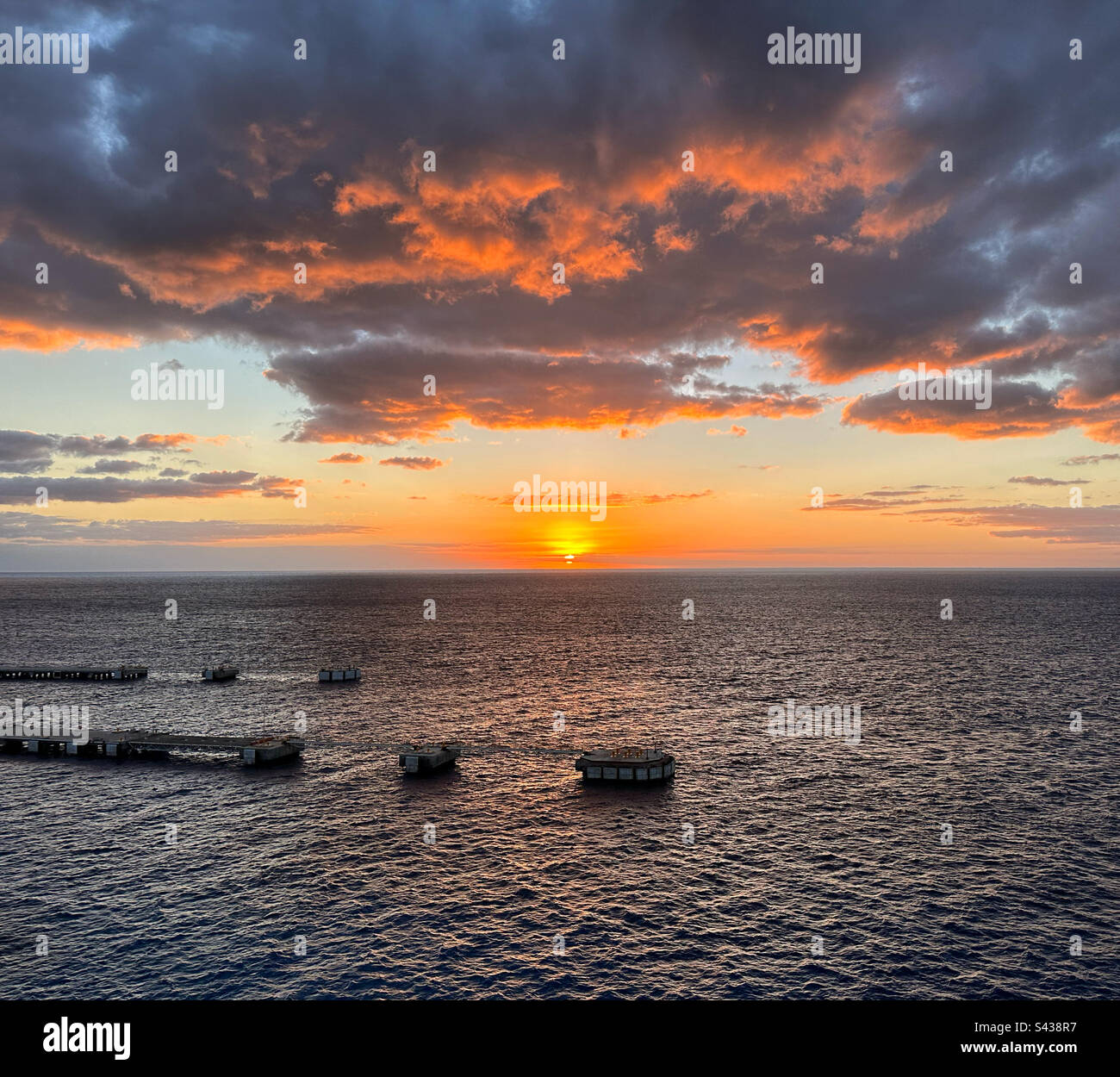 Sunset, Cozumel, Quintana Roo, Mexico - Smartphone Captured Stock Image