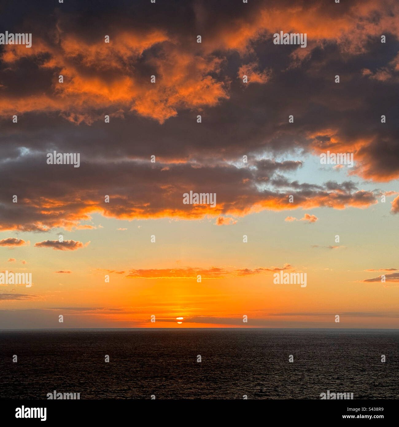 Sunset, Cozumel, Quintana Roo, Mexico - Smartphone Captured Stock Image