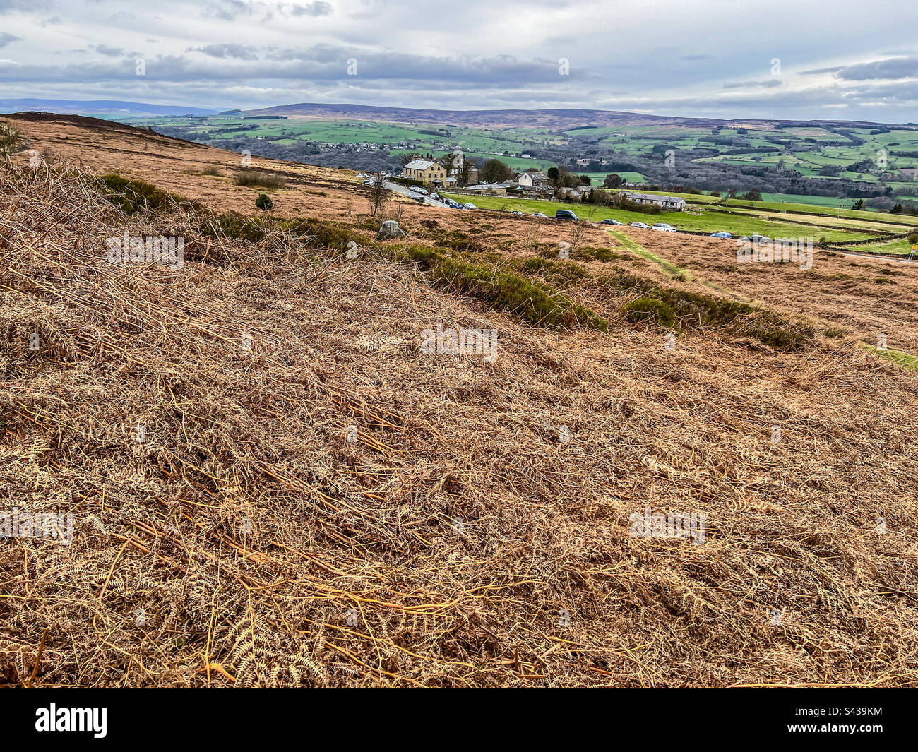 Ilkley moor countryside in North York moors - Smartphone Captured Stock Image