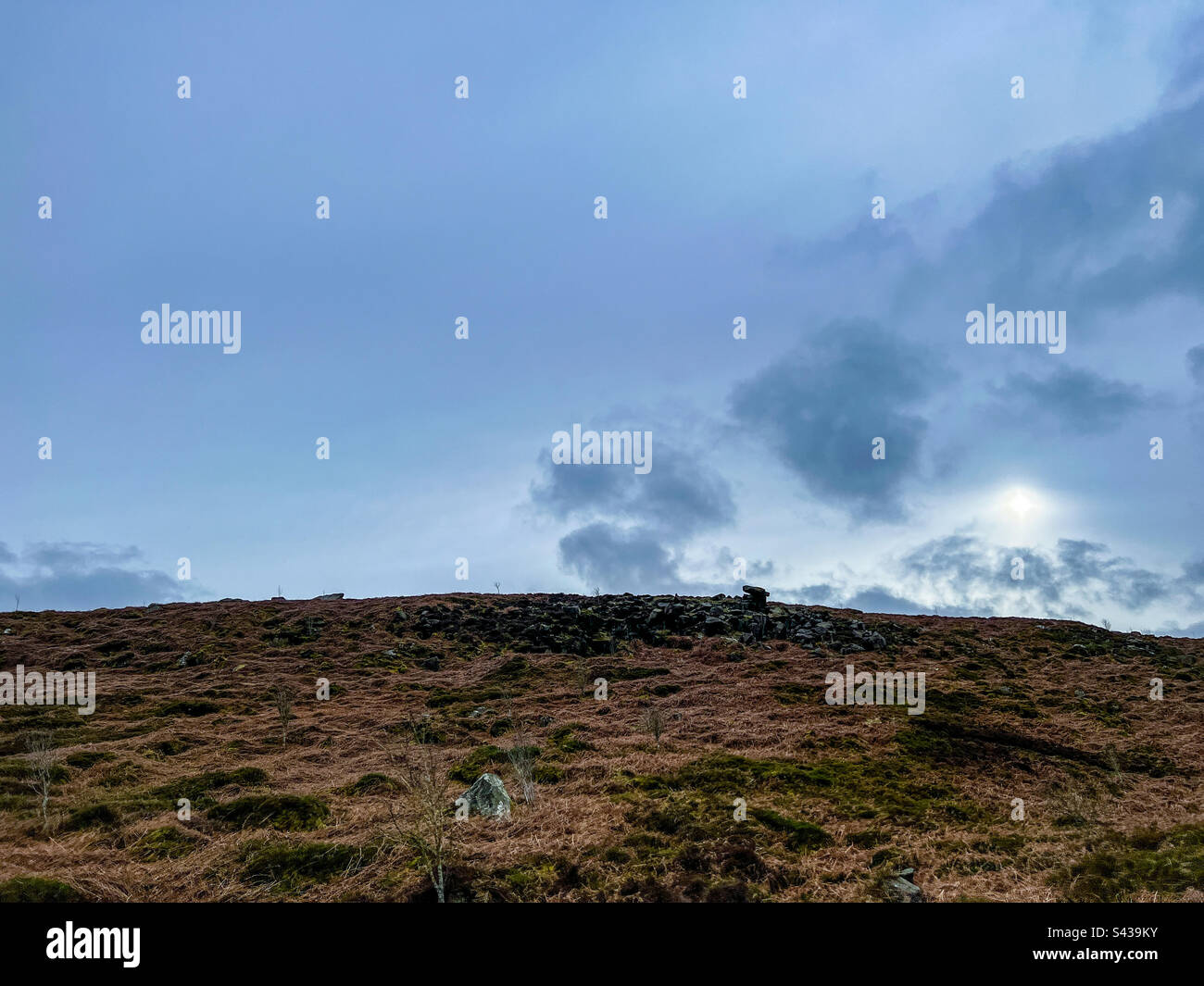 Ilkley moor countryside in North York moors - Smartphone Captured Stock Image