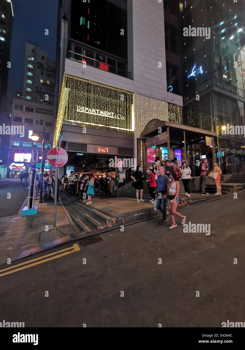 The vibrant Lan Kwai Fong area in central district, Hong Kong Stock