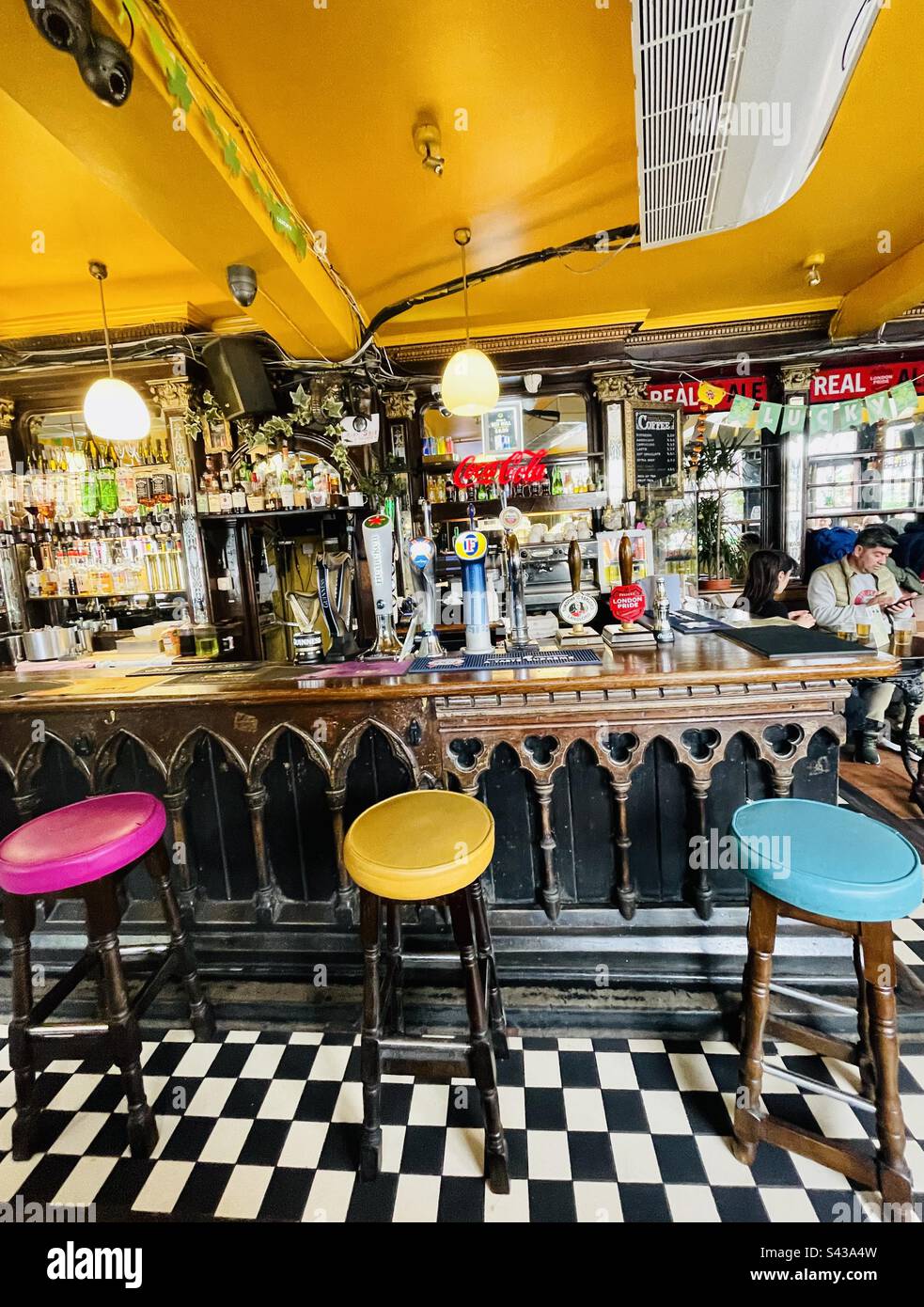 A colorful English pub at the Camden market area in London, United Kingdom. Stock Photo