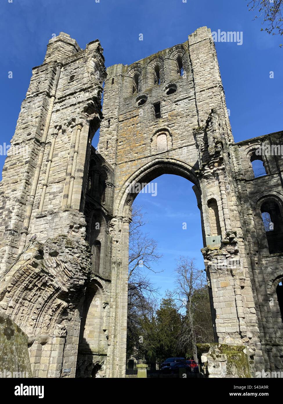 View of Kelso Abbey, Scottish Borders Stock Photo