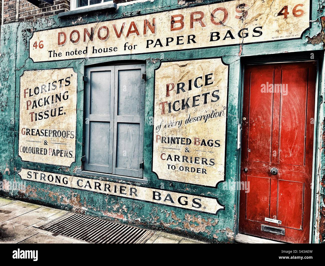 Old Shop Front in Spitalfields London - Smartphone Captured Stock Image