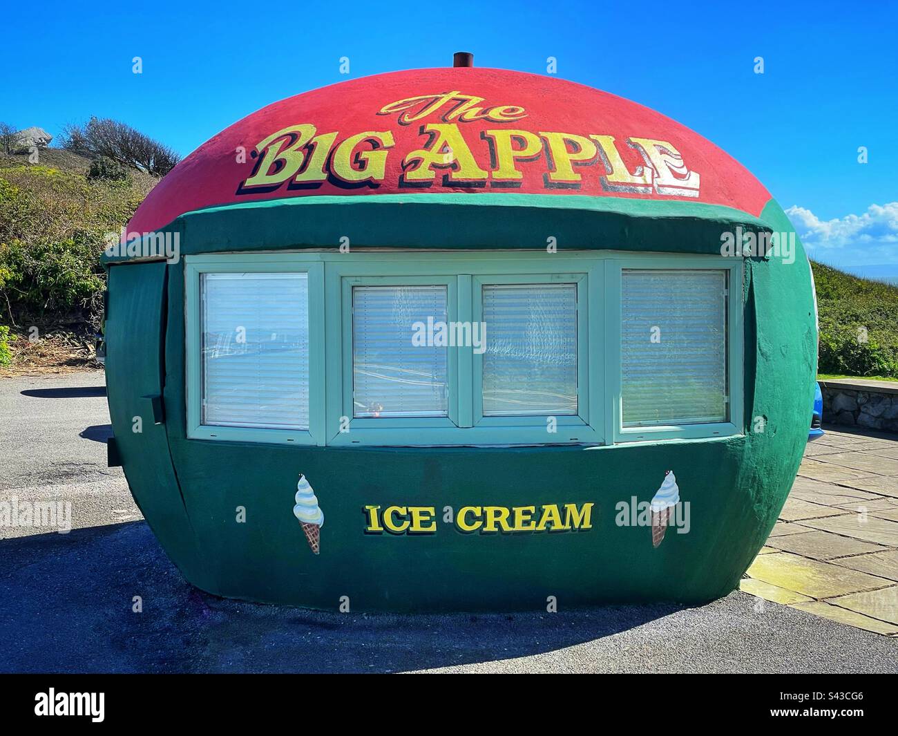 The Big Apple - a long-standing landmark of the Mumbles, Swansea, sitting above Bracelet Bay. Stock Photo