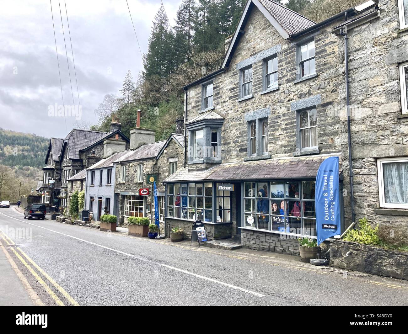 Village of BetwsyCoed Wales Stock Photo Alamy
