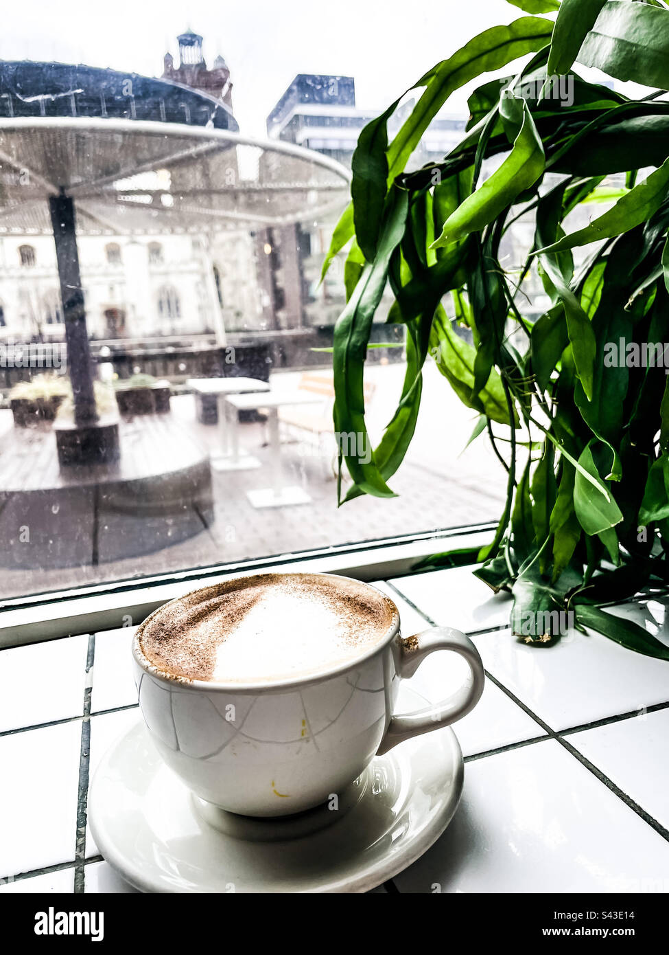 Coffee at the Barbican - Smartphone Captured Stock Image