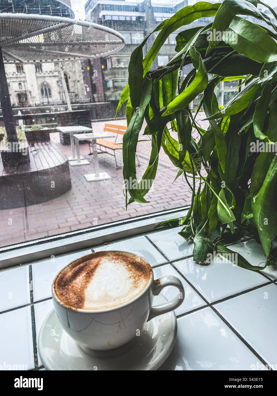 Coffee at the Barbican - Smartphone Captured Stock Image