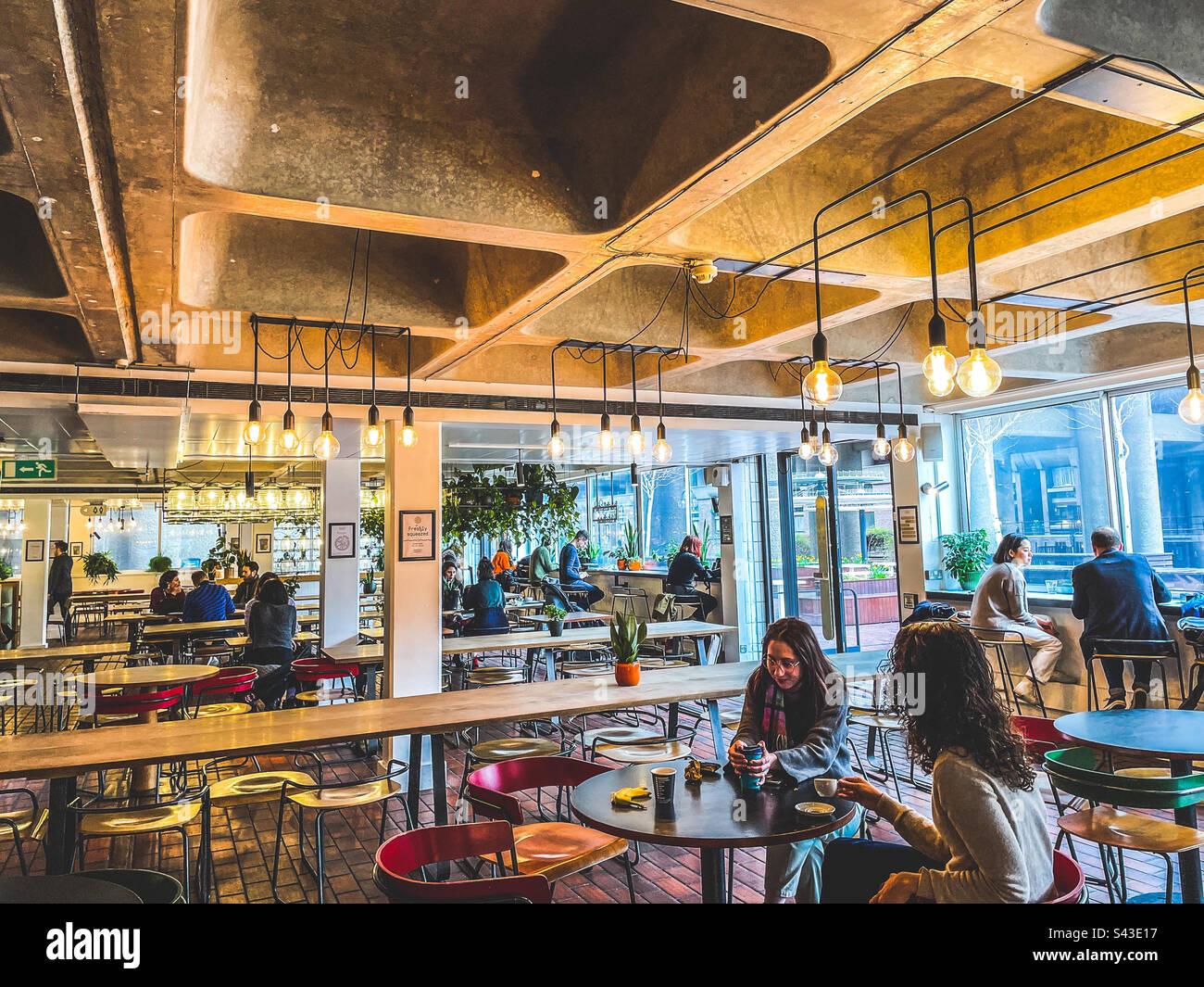 Barbican cafe, London - Smartphone Captured Stock Image