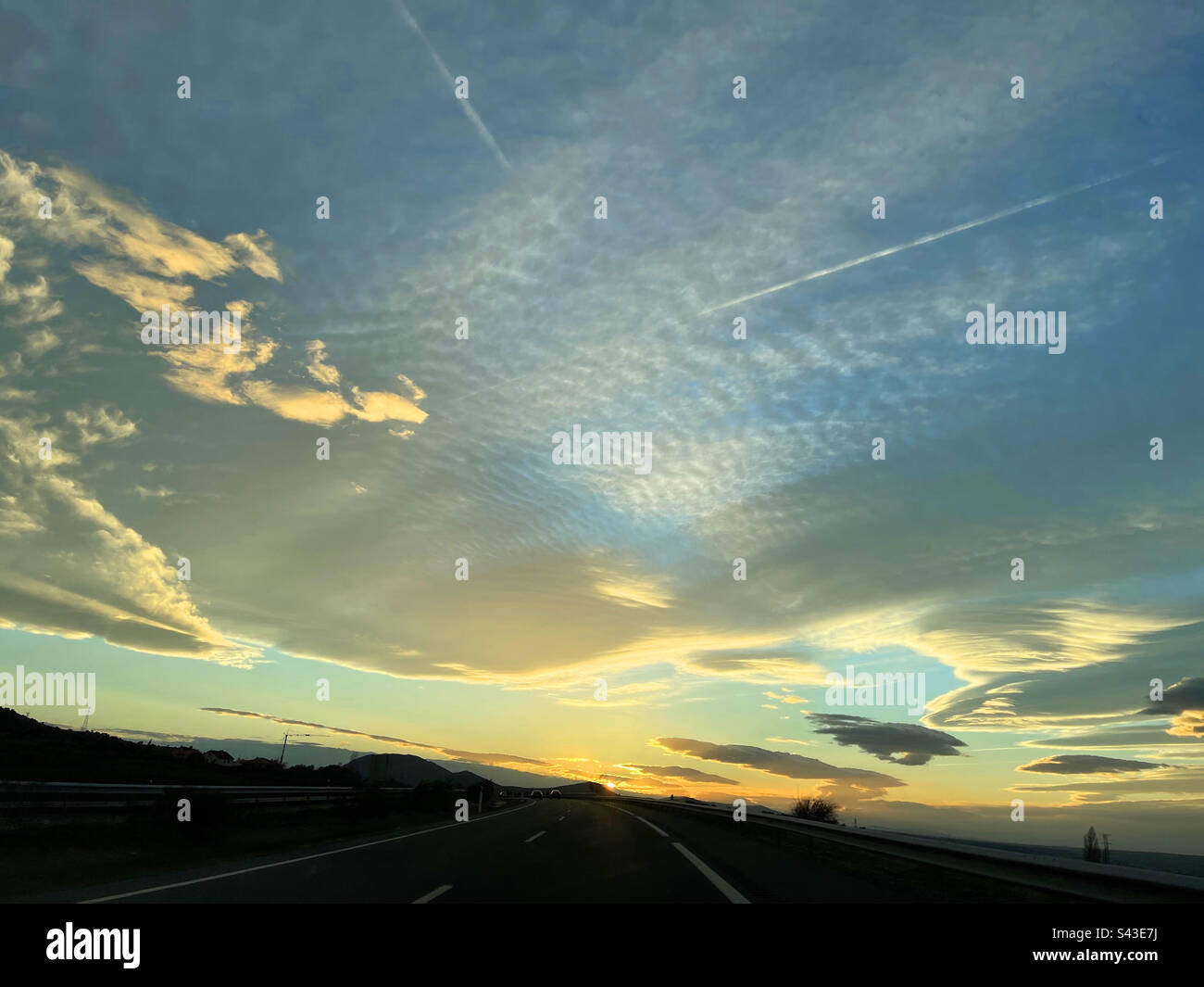 Sunset sky - Smartphone Captured Stock Image