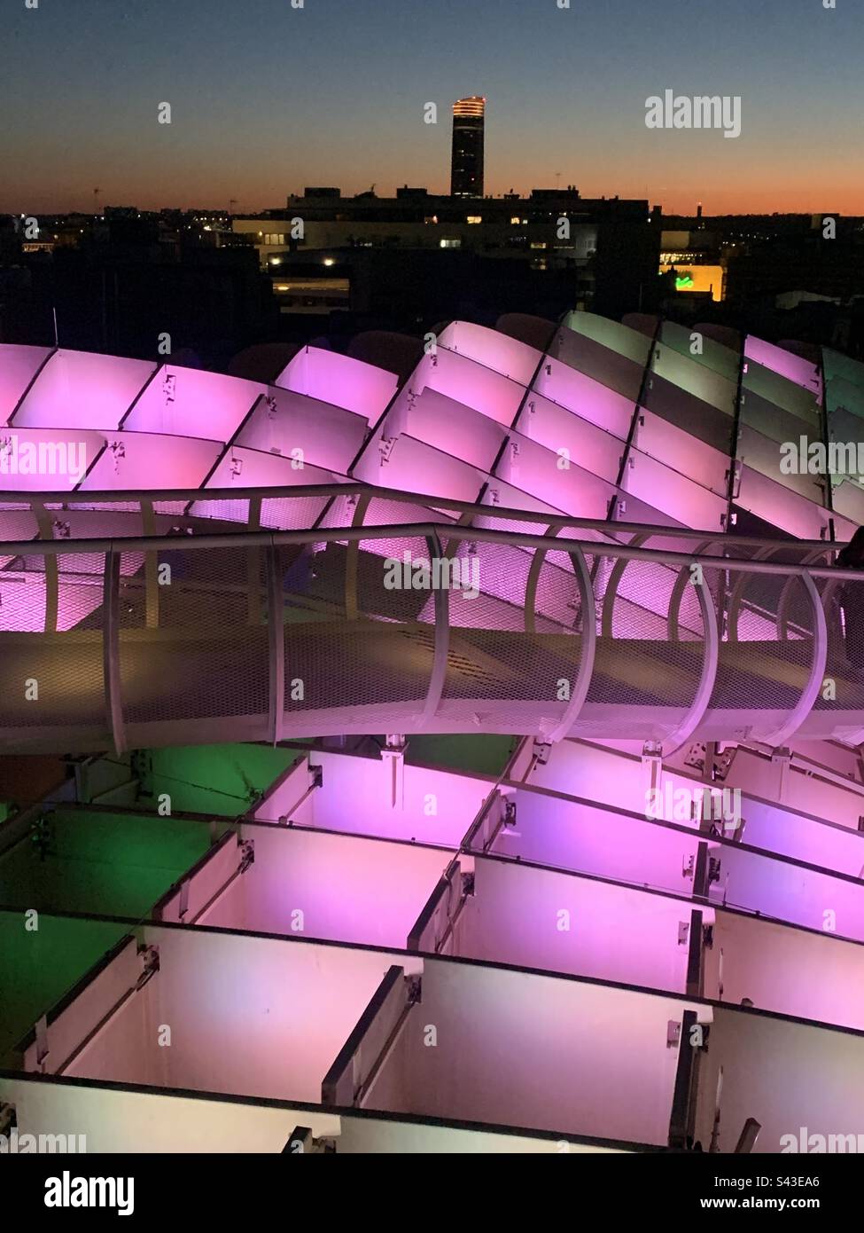 Las seats de Sevilla metropolitan parasol - Smartphone Captured Stock Image