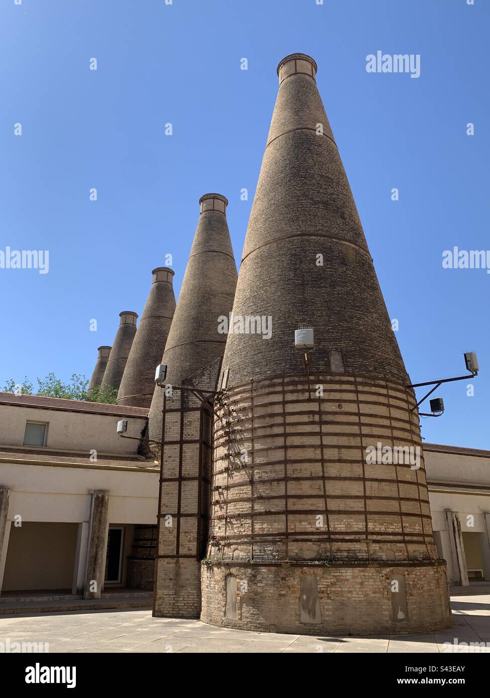 Contemporary art museum Seville chimneys - Smartphone Captured Stock Image
