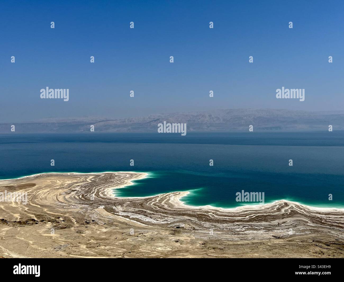 The impact of climate change at the Dead Sea Stock Photo