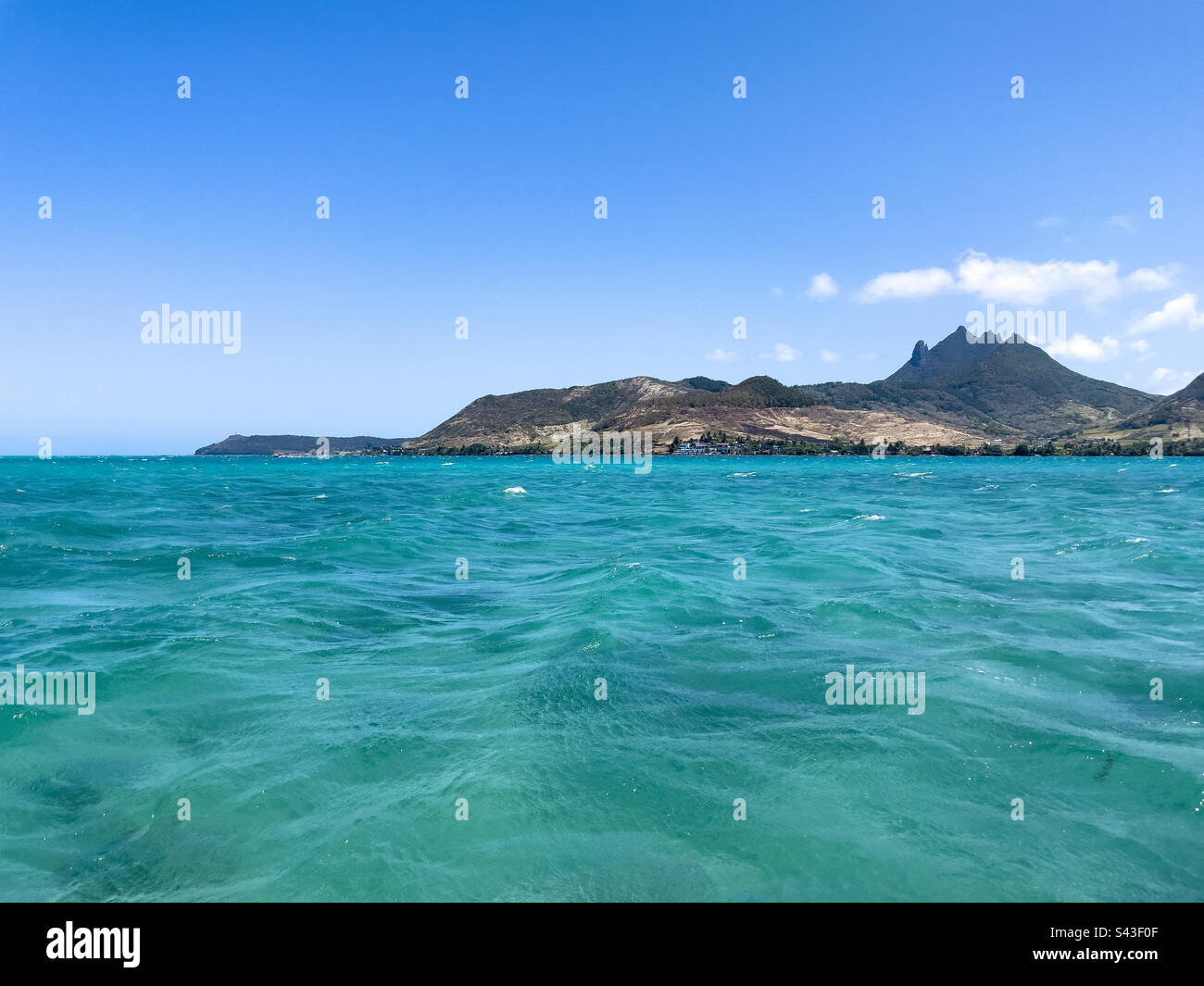 Sailing towards the headland of the GRSE, Mauritius - Smartphone Captured Stock Image